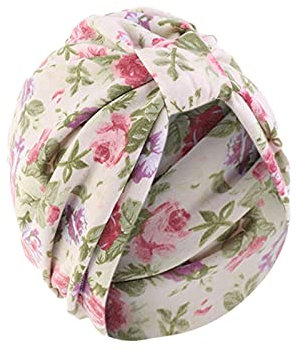 Afrikanische Muster Kopfbedeckung Pre Turban für Damen,Blume Turban Tuch Kopfbedeckung Damen Kopftuch Damen Sommer Turban Mütze Damen Chemo Kopfbedeckung Hut Für Haarverlust Chemo Baumwollmütze
