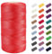 CAMAL Polypropylene Garn 1,5mm x 200m Häkelgarn für Taschen Makramee Garn für Handtasche Häkeln Polypropylene Yarn für Handwerk Wohndekorationen, Platzteller, Umhängetasche (Rot)