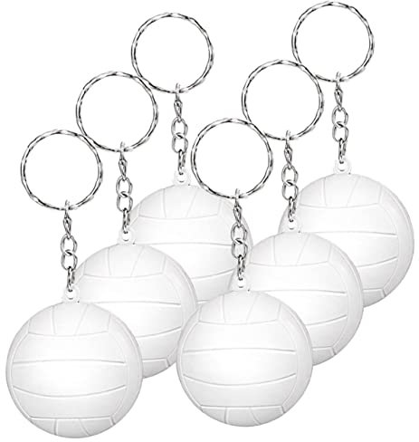 Abaodam Schlüsselringe 6 Stück Volleyball- Für Autoschlüssel Spielzeug Ornament Volleyball-Spieler Kreativer Schlüsselbund