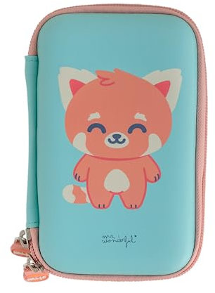 Wondee Estuche/Funda Disco Duro Externo 2.5 con diseño Panda Rojo, Mr. Wonderful Oficial, Regalos para Mujer, Hombre, niños y niñas