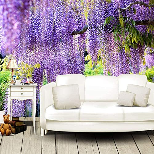 3D Fleur De Lavande Papiers Peints Grands Autocollants, Papiers Peints Amovibles | Papier Peint Autocollant 3D Pour Chambre D'Enfant, Salle À Manger, Chambre À Couc 400 (largeur) x 280 (hauteur) cm