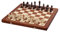 Sunrise Chess Turnierschach Set Nr. 6 – Hochwertiges Schachbrett mit handgeschnitzten Hainbuchenholz Figuren – Klappbare Kassette mit Mahagoni und Ahorn Intarsien – Inklusive zusätzlicher Damen
