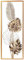 Wandbild Wanddeko Metallbild - GOLDEN MONSTERA - Metall - weiß gold