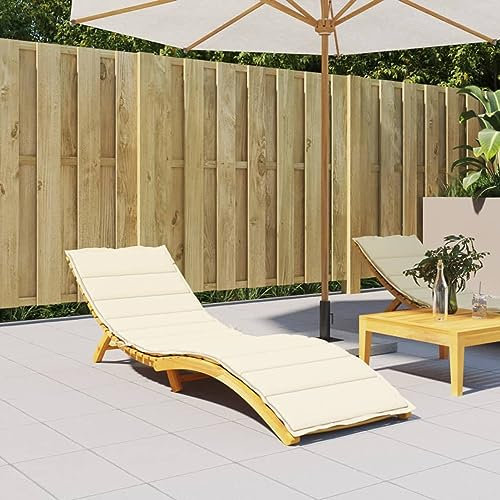 GuyAna Sonnenliegen-Auflage Creme 200x70x3 cm Oxford-Gewebe Liegestuhl-Sauna Saunaliege Outdoor