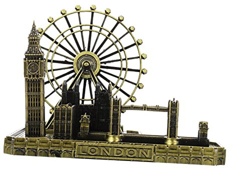 GRIRIW London Tower Bridge Dekoration Große Architektur Figurine Aus Bronze Kreatives Desktop Ornament Für Zuhause Und Büro Als Oder Souvenir