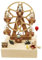 QNINE Spieluhr Riesenrad aus Buchenholz Spieldose Musikbox mit Kanon D-Dur, Holzspielzeug Geschenk für Geburtstag Valentinstag Weihnachten Ostern