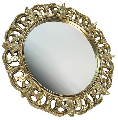 rockible Spiegel-Dekortablett, Verziertes Spiegeltablett, verspiegeltes Deko-Tablett, für Badezimmer