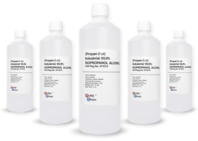 Isopropanol Alcohol IPA 99.99% - Pure Chem (White) 5 x 1L Bottles