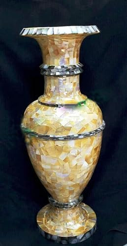 24 Inches White Marble Garden Decor Plantter Handmade Flower Pot from Indian Heritage Art and Crafts
