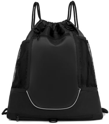 POFET Basketball-Rucksack mit Kordelzug für Jungen, Fußball-Rucksack, Sporttasche, Sporttasche mit Abnehmbarer Netztasche für Volleyball, Baseball