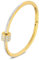 Heyjoin Women's Stainless Steel Bracelet Crystal Oval Bangle Round Bracelets (Ring Gold)