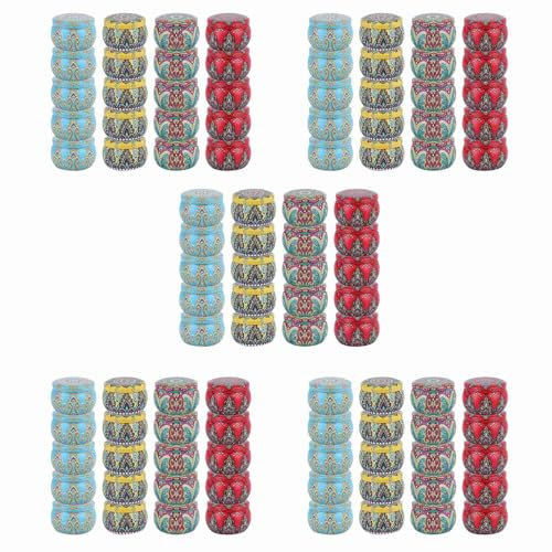 Toranysadecegumy 100 barattoli di latta per candele, 124,7 g, contenitori rotondi in metallo, vuoti, con coperchio, per realizzare candele sfuse e artigianato