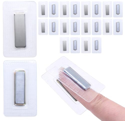 Jamsinmu Versteckter Magnete zum Einnähen Unsichtbare Magnetknöpfe Nähen in PVC Magnetverschlüss für Einnähen Stoff, Vorhang, Kleidung Handtaschen Silver-F3010
