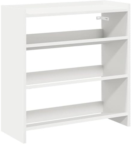 vidaXL Schuhregal Weiß 60x25x62 cm Holzwerkstoff, Schuhschrank, Schuhaufbewahrung, Schuhe Organizer, Schuhe Aufbewahrung, Schrank Schuhe