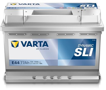 VARTA Automotive DYNAMIC SLI (E44) 12V 77Ah 780A - Batteria auto al piombo-acido per veicoli standard senza start-stop - Batteria di avviamento per fabbisogno energetico base - senza manutenzione