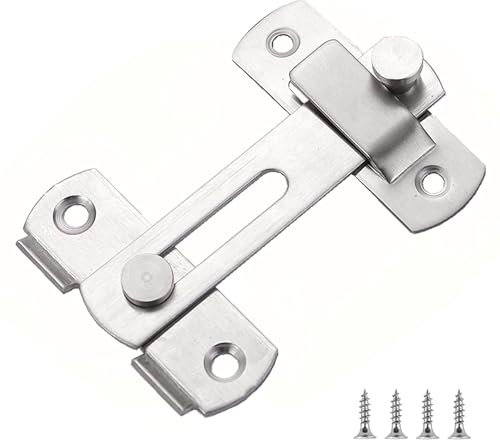 Eastrise Door Lock Bolts, 304 Stainless Steel Bedroom Door Lock with Screws. Bolt Lock for Bathroom, Bedroom, Shed, Garden, Toilet (Small - 1PCS)