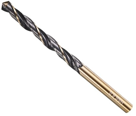 METALLIXITY Drill Bit (6mm) 4341 High-Speed Steel Black & Gold 1Pcs | Straight Shank 118° Black and Gold Finish for Copper Aluminum Wood Plastic Medium Hard Metal
