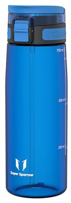 Super Sparrow Trinkflasche - 750ml - TouchSip Wasserflasche - BPA-frei - Ideale Sportflasche - Strohhalm Tritan Flasche für Sport, Outdoor und Camping - Leicht, Nachhaltig