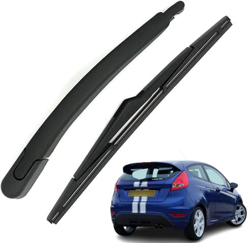 Ruolin Brazo Limpiaparabrisas Trasero y Escobillas Limpiaparabrisas, Juego de Cuchillas del Brazo del Limpiaparabrisas Trasero Compatible con Ford Fiesta 2008-2017