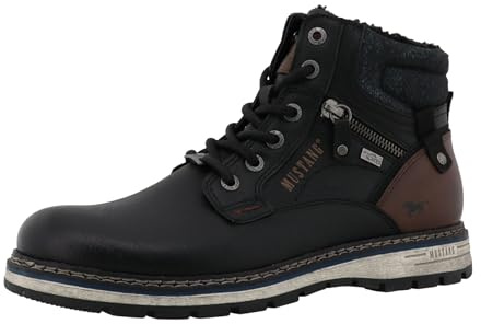MUSTANG Herren Stiefelette Schnürboot Warmfutter und Reißverschluss 15M0001003