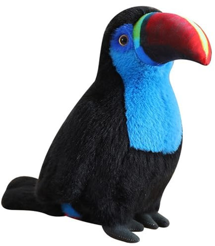 KUKUShining Tukan Plüschtier, Kuschelige Stofftier Puppe Simulation Eines Realistischen Vogel Plüschtiere Für Die Heimdekoration(Blue,40cm/15.7in)
