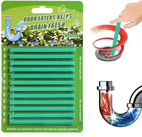 12 STÜCKE Abflussreiniger, Desodorierungsmittel Abflussreiniger Und Reiniger Für Abflussrohre, Kraftvolle Abfluss Geruchskiller Erfrischende Abflusssticks - Drainsticks Für Die Rohrreinigung