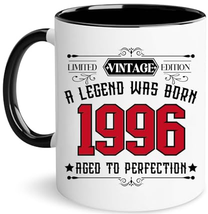Vintage 1996 Coffee Mug, 30th Birthday Gifts For Men Women, Thirty Birthday Gift for Him 1996, Gift Ideas For 30 Year Old Female, Turning 30 Gift For Her, Sister, Mom, Daughter, Dad, Husband, Brother