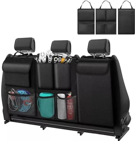 AFQNDHCKP Kofferraum Organizer Auto Aufbewahrungstasche, für Toyota C HR CHR Hybrid/C HR EV C EV/electric/2020-2024 2025 Hängend Kofferraumtasche Faltbar Kofferraum Taschen ZubehöR