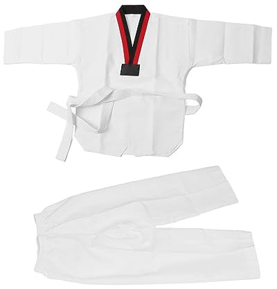Fafeicy Taekwondo Dräkt för Barn, Bomull Dobok Outfit med Bälte,
