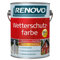 Renovo 5 Liter Wetterschutzfarbe weiß RAL0095 10 Jahre Langzeitschutz