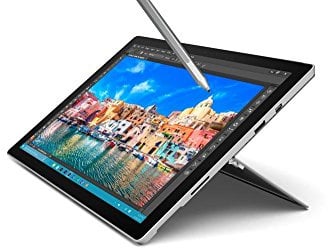[Ancien Modèle] Microsoft Surface Pro 4 Ecran tactile 12,3 (Intel Core i5 6ème génération, 4 Go De RAM, SSD 128 Go, Windows 10 Pro) + Stylet surface inclus