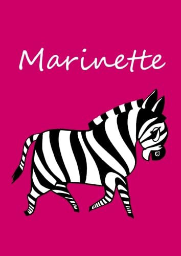 Marinette: individualisiertes Malbuch / Notizbuch / Tagebuch - Zebra - A4 - blanko