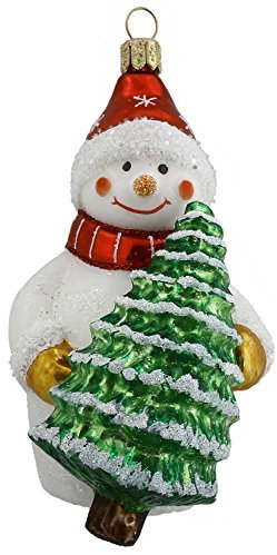 HAMBURGER WEIHNACHTSKONTOR® - Christbaumschmuck - Schneemann mit Tannenbaum