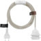 Hoopzi - Fil électrique en Tissu de 4,5M pour Éclairer Partout Chez Vous - Douille Ampoule E27 avec Interrupteur - Créez Votre Suspension Luminaire, Baladeuse, Lampe Suspendue - Bala Lin Naturel/Blanc