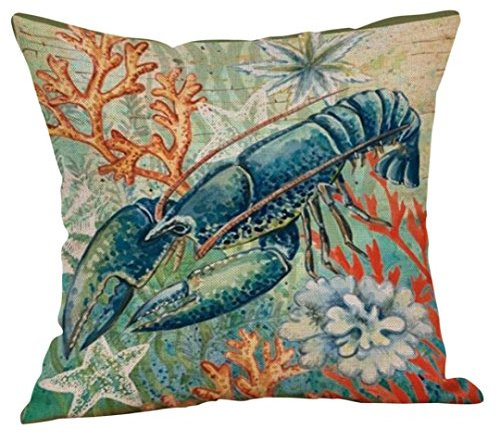 YISUMEI Kissenbezug Kissenhülle 55x55 cm Home Decor Dekokissen Fall Sofa Werfen Kissenbezüge Pillowcases Shrimp Koralle