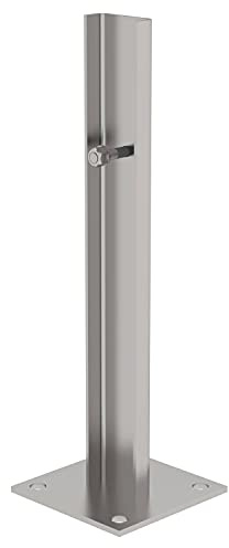 MUNK Günzburger Steigtechnik 68253 Fußplatte Edelstahl, Länge 370mm für Steigleitern 1St.