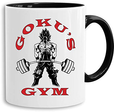 Goku Golds - Tasse Kaffeetasse Son Ruffy Luffy Naruto Saitama One Dragon Master Goku Ball Vegeta Roshi Piece Db, Farbe:Weiß