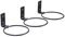 DEDC 3 STK.rund Blumentopf Behälter Ring Wandmontage, 3er-Set Pflanzerhaken, 4 Zoll und 6 Zoll faltender Halterung aus Eisen Wandhalterung, Schwarz (6 Zoll)