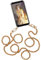 Wishcover store Mobile phone chain compatible with iPhone 11, metal chain with mobile phone case, smartphone necklace case for hanging, mobile phone case with chain for hanging, in metal gold.