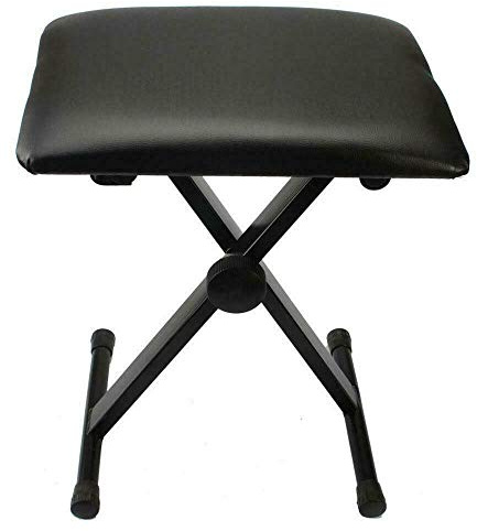 200Lbs Sturdy & Durable Foldable Adjustable Piano Keyboard Bench Folding Stool Chair Padded Seat Perfect to Match with Your Piano L L M