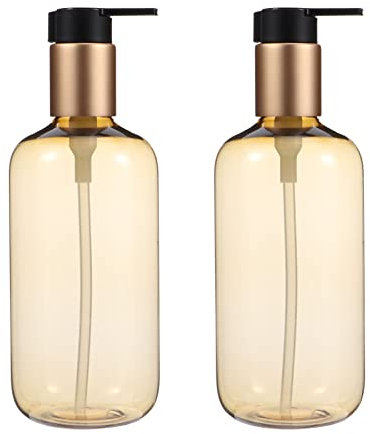 Lurrose 2 x 300 ml Kunststoff-Pumpspender-Flaschen, Emulsions-Flaschen, Unterverpackung, Duschgel-Spender