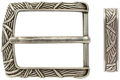 BELTINGER Gürtelschnalle mit Schlaufe 4,0 cm | Buckle Gürtelschließe 40mm Massiv | Dorn-Schließe | Wechselgürtel bis 4cm | Altsilber