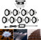 QACA Spots LED Eclairage,Encastrable Extérieur IP67 Acier inoxydable Noir- Spots à Encastrer pour Terrasse Bois Plafond 0,6W DC12V lumière Spot LED Lampe Extérieur [ (blanc froid, 10 kit)