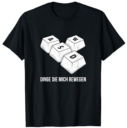 WASD PC Gamer Videospiel Gaming Zocken Geschenk Zocker T-Shirt