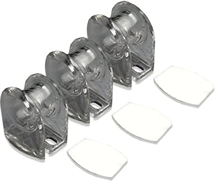 EFIXS Selbstklebender Kettenhalter/Kettenspanner - Farbe: transparent - für Bedienketten (Kugelketten) - 3 Stück