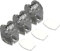 EFIXS Selbstklebender Kettenhalter/Kettenspanner - Farbe: transparent - für Bedienketten (Kugelketten) - 3 Stück