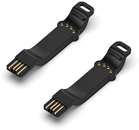 RuenTech Ladegerät Adapter für Polar Unite，USB Ladekabel Strom Ständer Kompatibel mit Polar Unite Ersatzladegerät Zubehör (2 Stück schwarz)