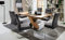 expendio Essgruppe Meo B Wildeiche massiv 140(220) x78x90 cm + Schwingstuhl Talida anthrazit Tischgruppe Esszimmer ausziehbar, Anzahl Stühle:mit 6 Stühlen