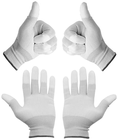 Minadax ESD Antistatik Handschuhe Finger-TIP - 2 Paare, Größe XXL/11 - Für Reparatur, Montage & Reinigung in Elektronik, Feinmechanik, Modellbau, Auto und Motorrad