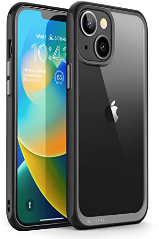 SupCase Slim Case for iPhone 13 (6.1 Inch) Premium Mobile Phone Case Transparent Protective Thin Back Cover [Unicorn Beetle Style] 2021 Edition (Black)